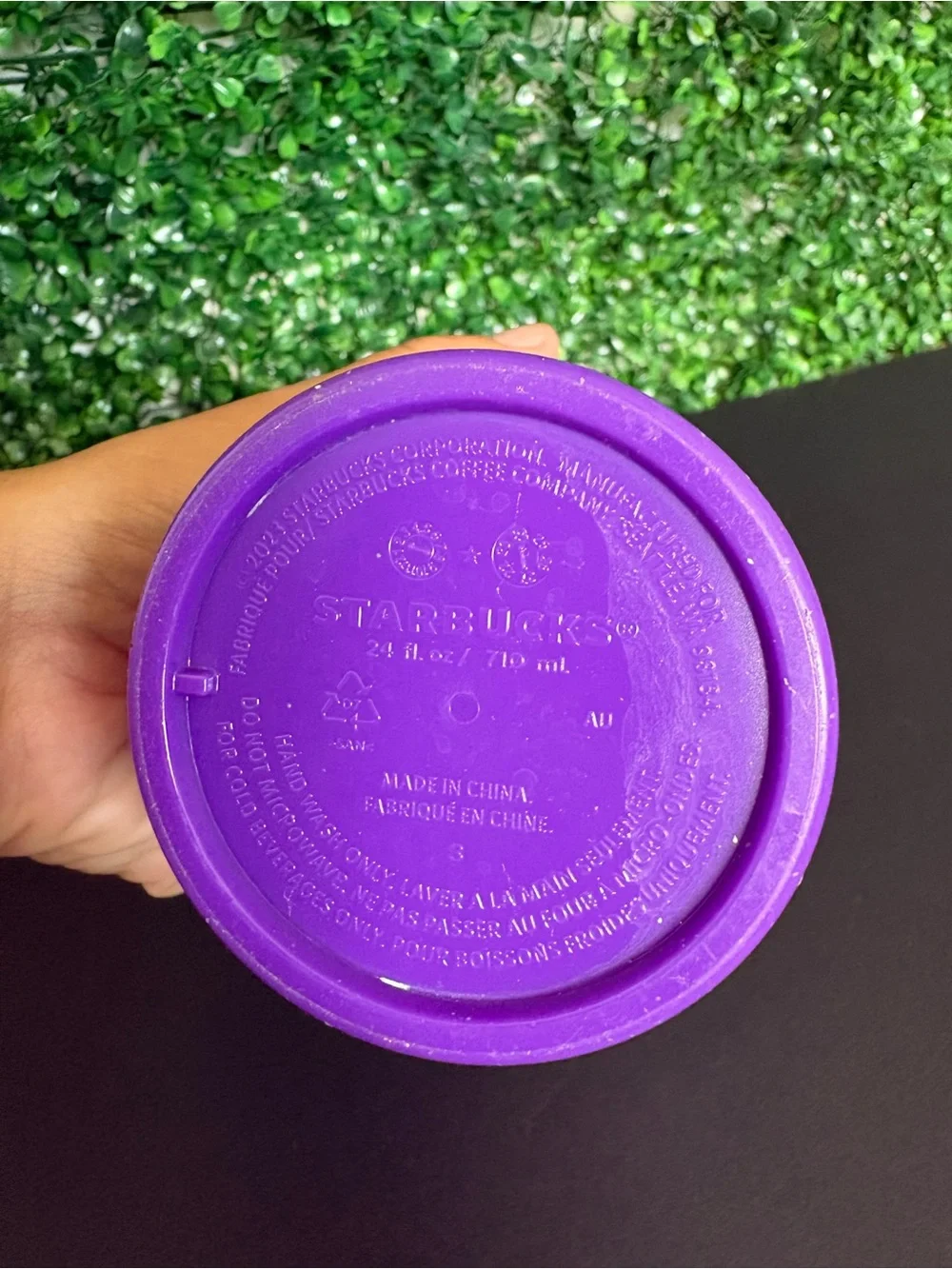 Starbucks 2024 Halloween Pleated Purple Glow In The Dark 24oz Venti Tumbler